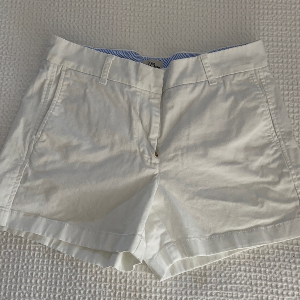 Jcrew white chino shorts
